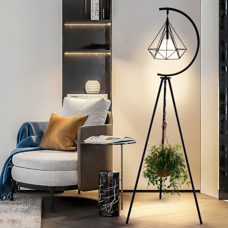 Jamari - Hanging Diamond Pendant Floor Lamp