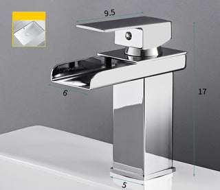 Single Lever Waterfall LED Colour Changing Basin Tap