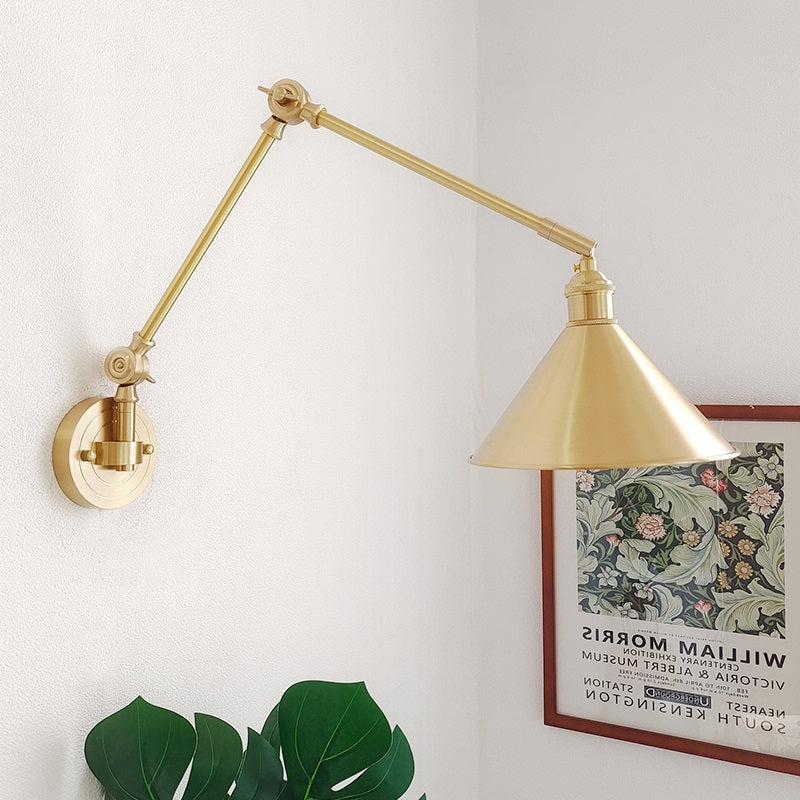 Pihu - Extending Long Arm Copper Wall Lamp
