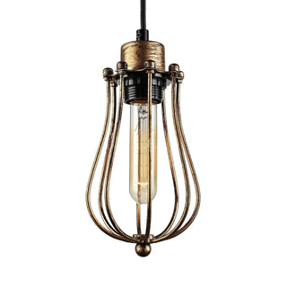 Charl - Industrial Hanging Cage Pendant Ceiling Light