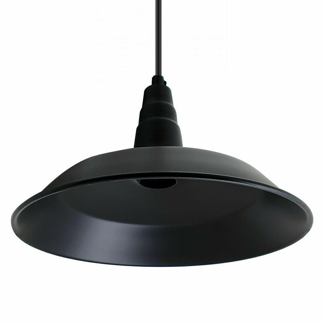 Dickerso - Industrial Modern Black Bowl Shade Ceiling Pendant Light