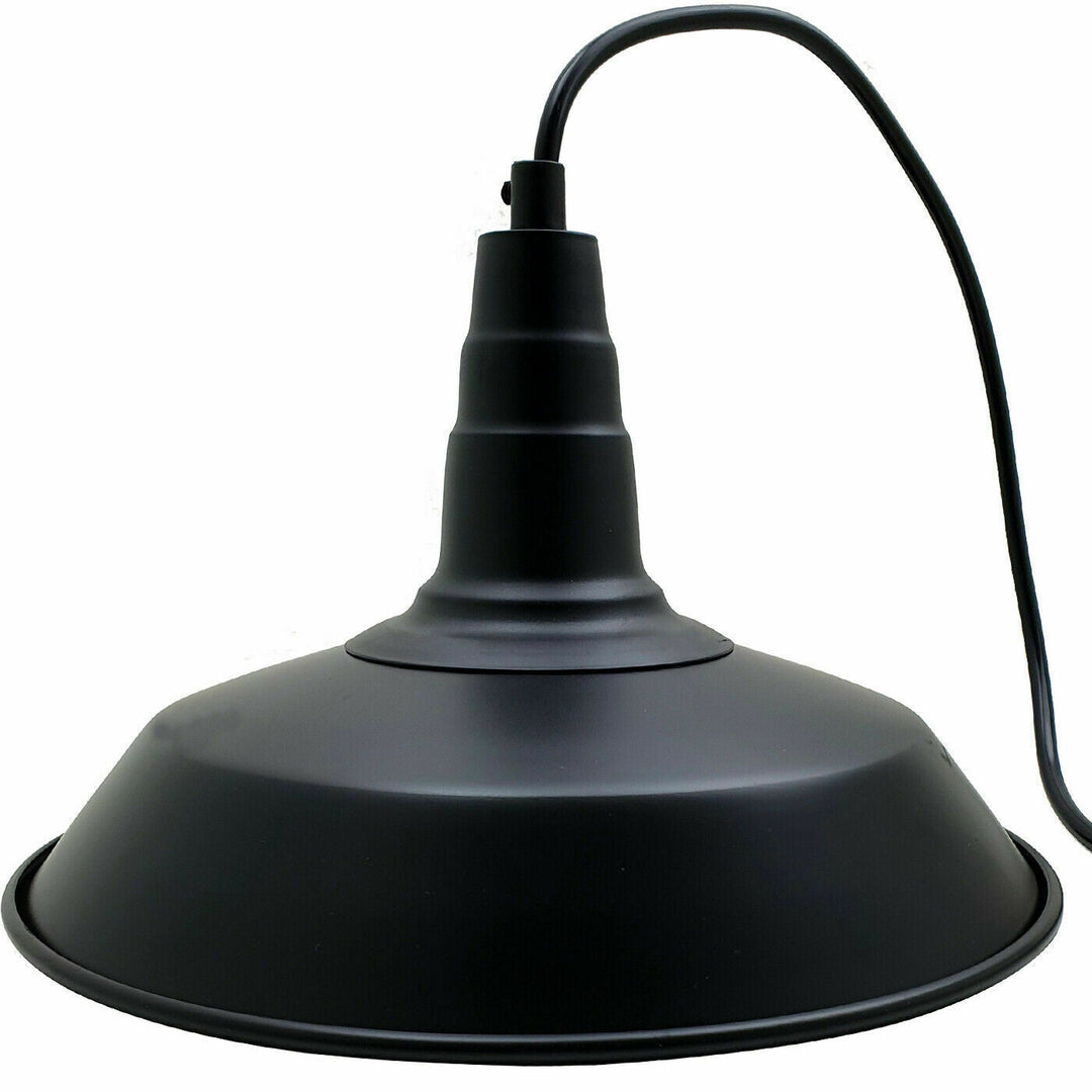 Dickerso - Industrial Modern Black Bowl Shade Ceiling Pendant Light