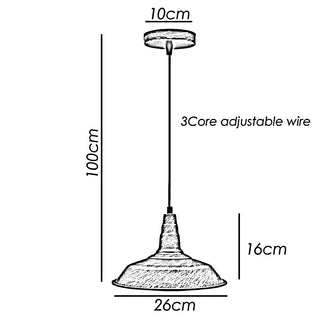 Dickerso - Industrial Modern Black Bowl Shade Ceiling Pendant Light
