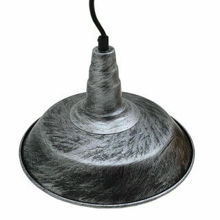 Ezekiel - Industrial Brushed Silver Bowl Pendant Ceiling Light