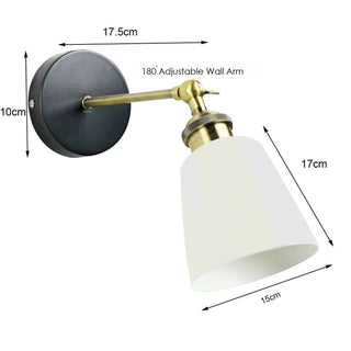 Silva - White Shade Modern Adjustable Arm Wall Light