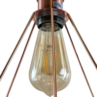 Alivia - Modern Caged Pendant Semi-Flush Ceiling Light