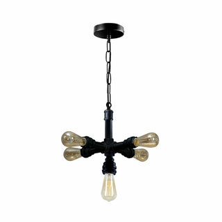 Kehlani - Industrial 5 Head Pipe Hanging Ceiling Light