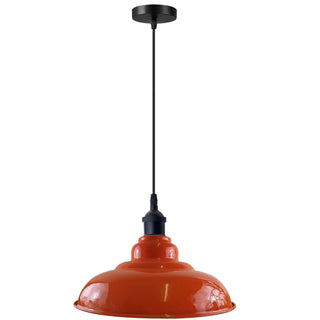 Domin - Orange Round Metal Ceiling Pendant Light