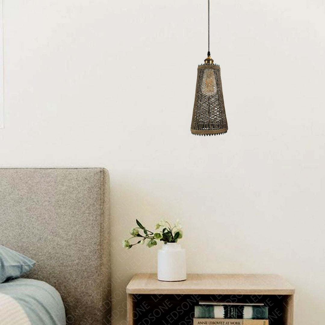 Watts - Handmade Rattan Shade Ceiling Pendant Light