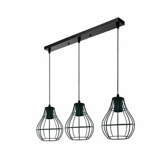Howell - Industrial Black 3 Head Caged Ceiling Light