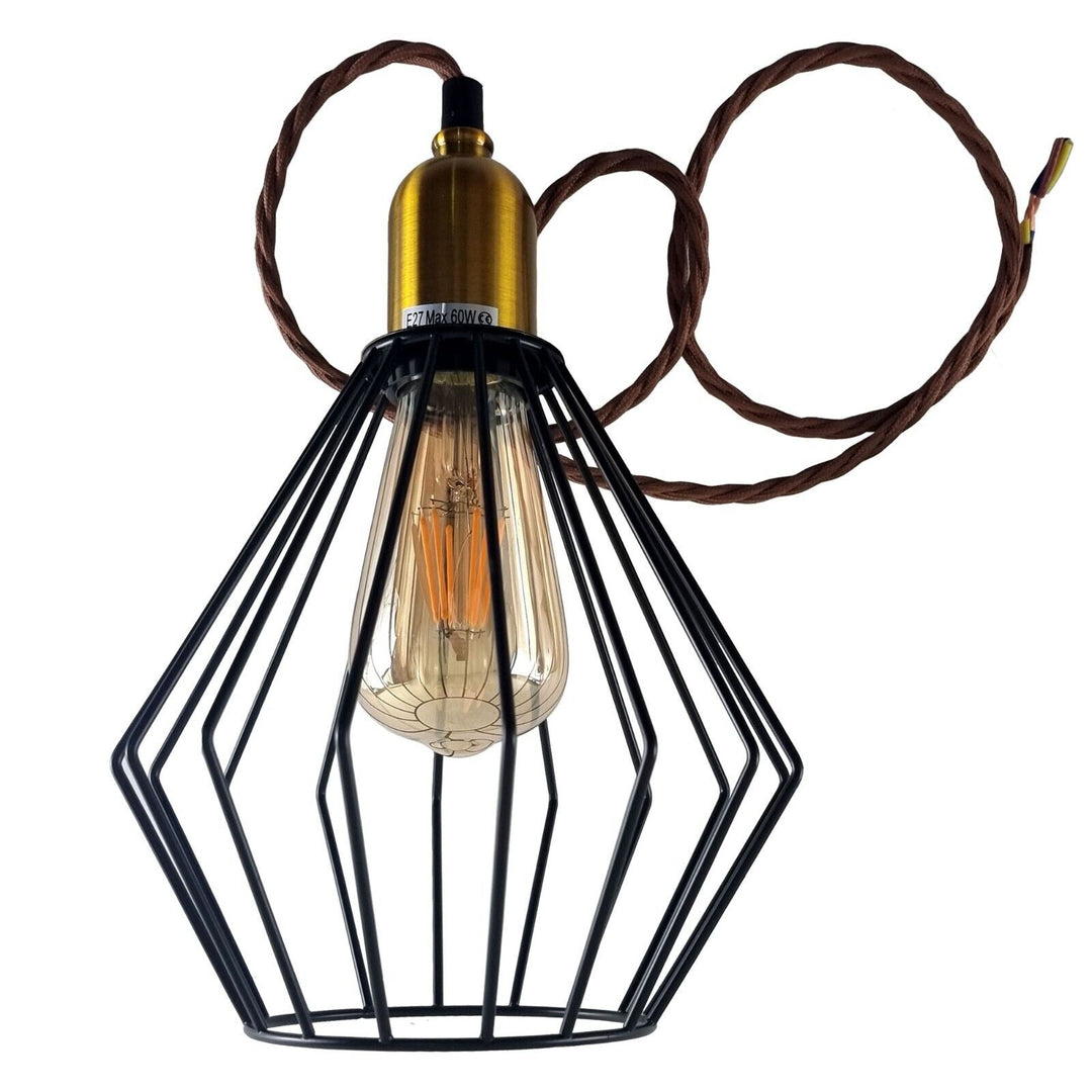 Aliya - Modern Wire Cage Hanging Pendant Ceiling Light