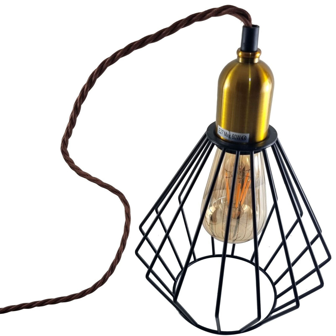 Aliya - Modern Wire Cage Hanging Pendant Ceiling Light