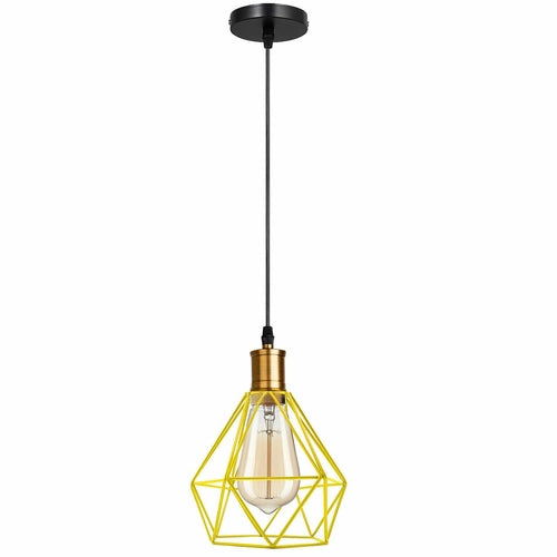 Jesse - Modern Diamond Caged bulb Hanging Ceiling Pendant Light