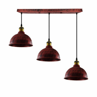 Aman - Vintage Brushed Copper Adjustable 3 Head Ceiling Light