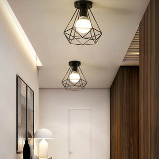 Ferguso - Modern Semi-Flush Caged Ceiling Pendant Light
