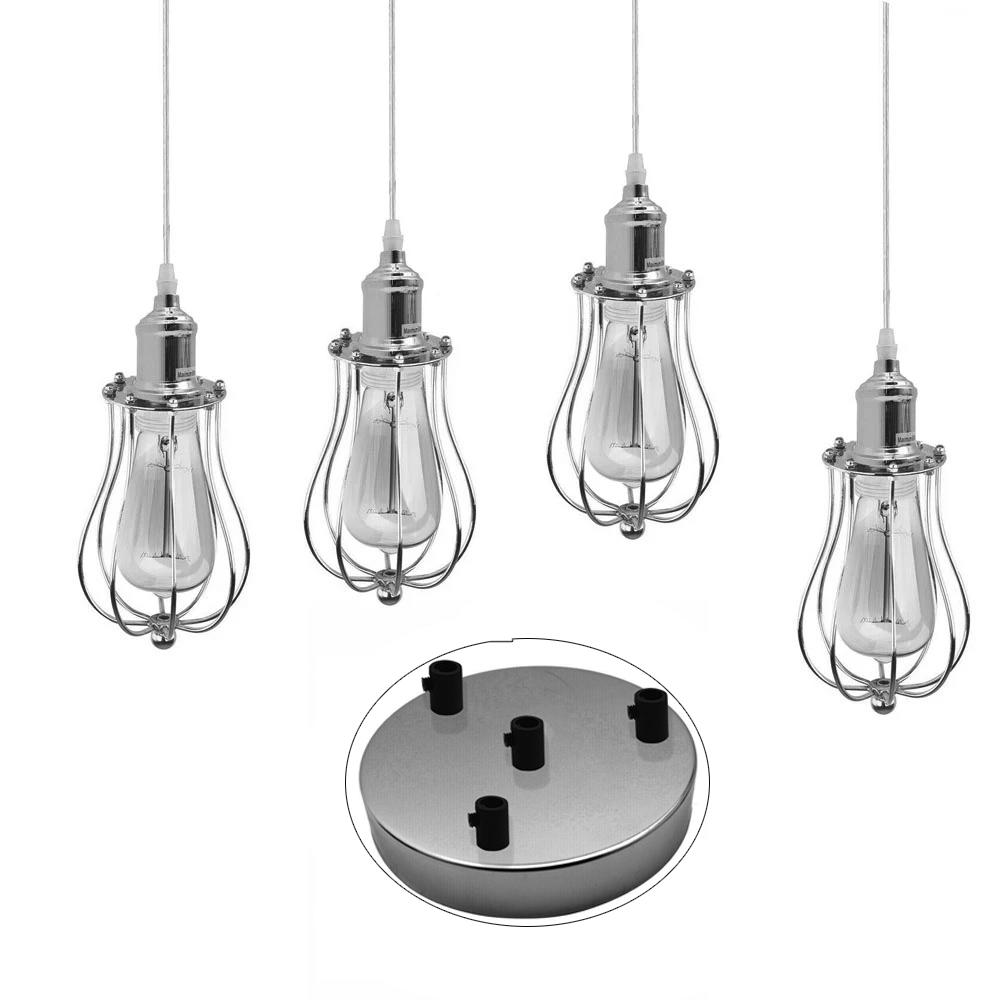 Frye - Modern 4 Head Caged Bulb Hanging Ceiling Light