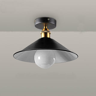 Malcol - Semi-Flush Cone Round Down Ceiling Light