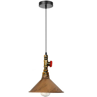Fatim - Industrial Modern Metal Pipe Hanging Round Ceiling Light