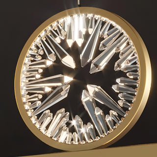 Beckett - Round Crystal Multi Clock Gold Chandelier