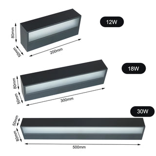 Zyaire - Modern Outdoor Wall Light Bar IP65