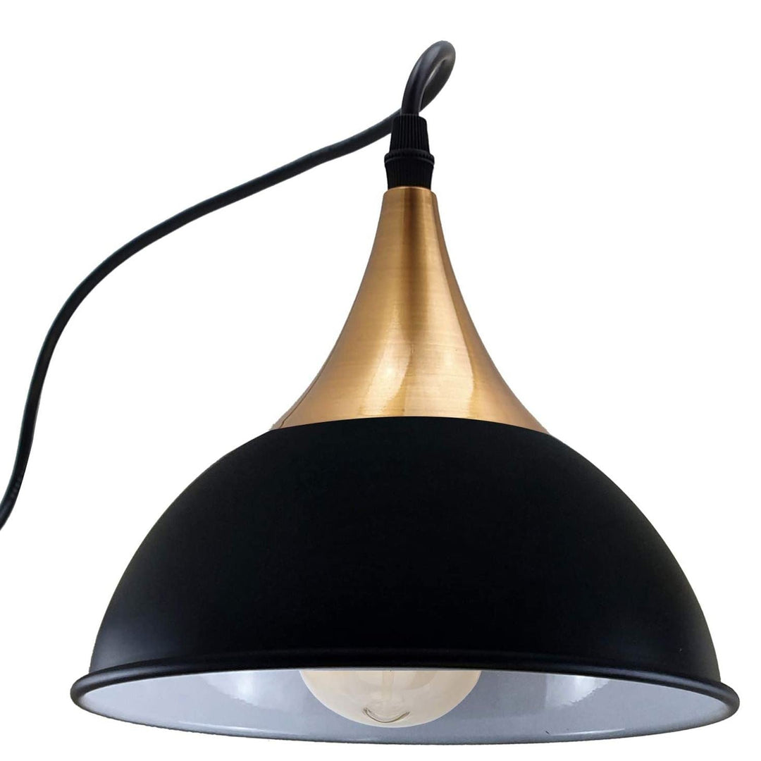 Rylie - Modern Teardrop Black Gold 3 Head Ceiling Light