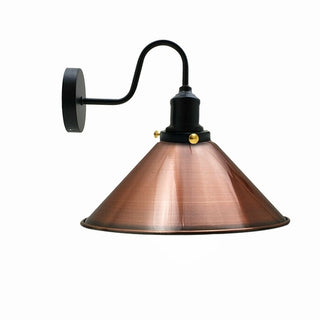 Pena - Round Curved Arm Metal Shade Wall Light