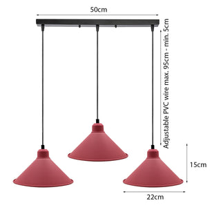 Ariana - Modern Pink Cone Round Ceiling Pendant Light