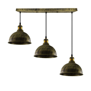 Aman - Vintage Brushed Copper Adjustable 3 Head Ceiling Light