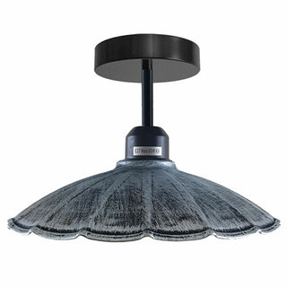 Montoya - Round Metal Petal Semi-Flush Ceiling Light