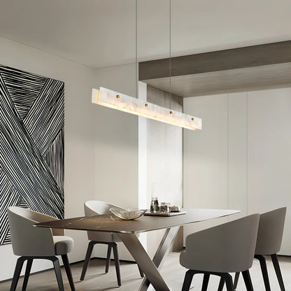 Peggy - White Marble LED Strip Ceiling Chandelier