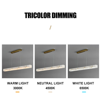 Peggy - White Marble LED Strip Ceiling Chandelier