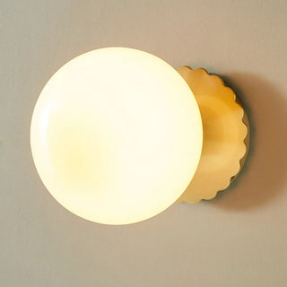 Elida - Modern Circular Glass Flower Sconce Wall Light