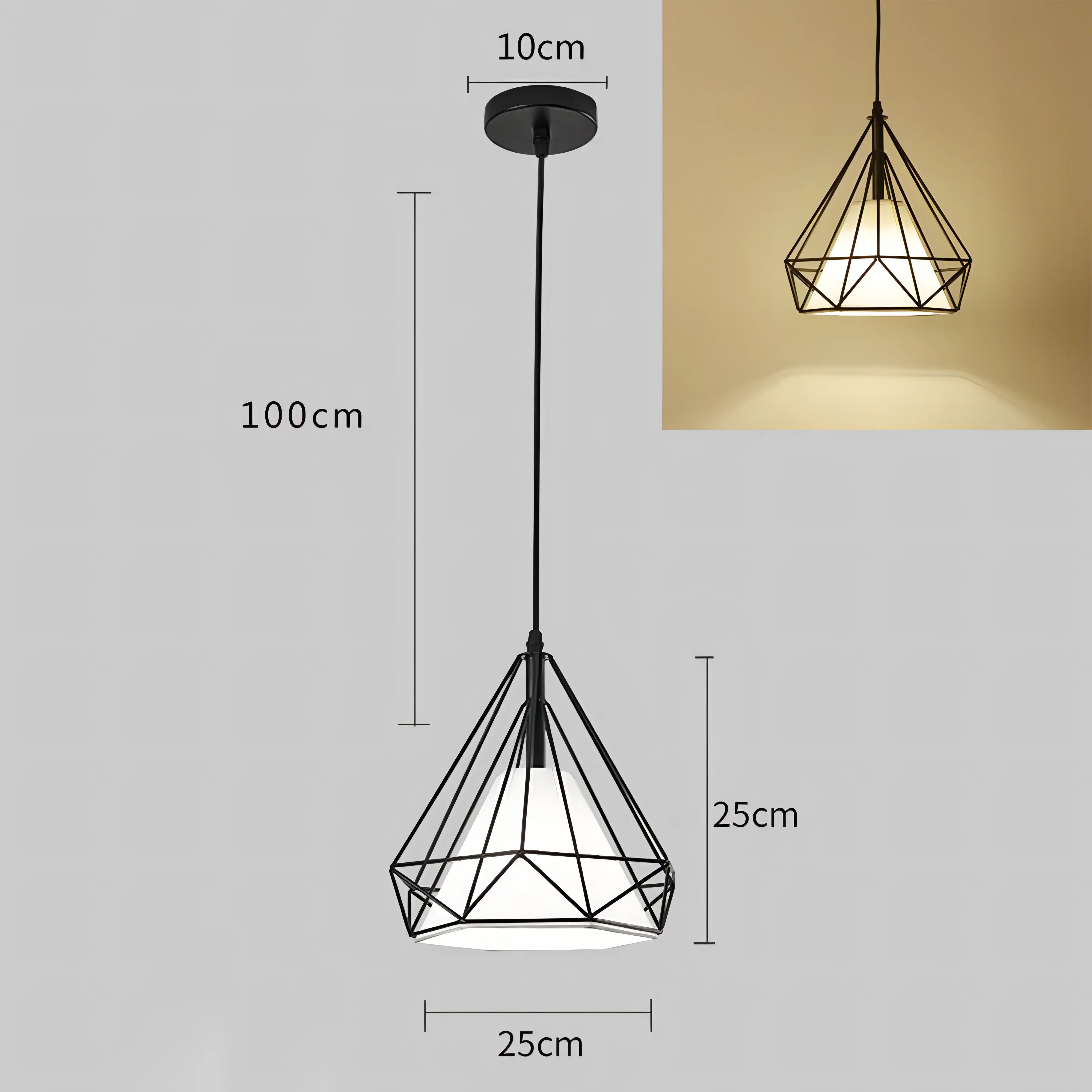 Lara - Retro Hanging Caged Pendant Ceiling Light