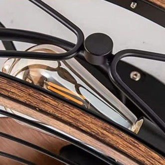 Monroe - Industrial Wood Ceiling Fan with Light