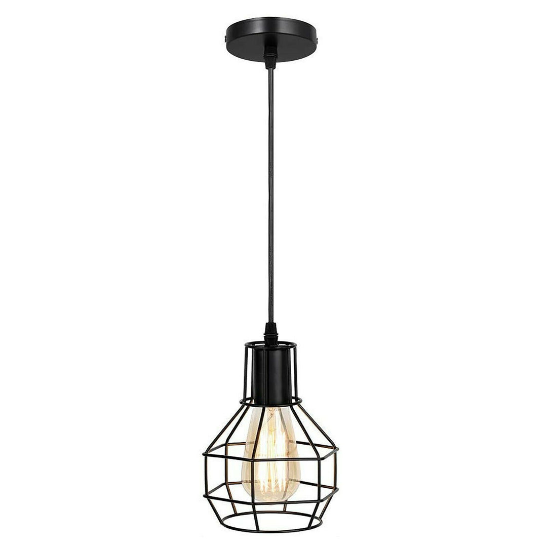 Paisleigh - Nest Wire Black Cage Ceiling Pendant Light