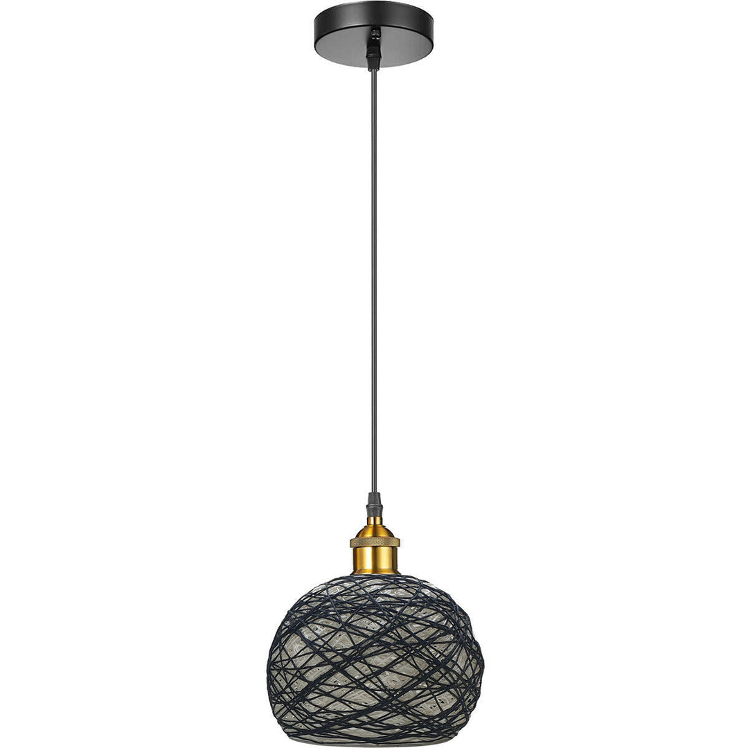 Buchanan - Modern Wicker Hanging Round Ceiling Light
