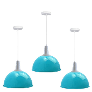 Powell - Modern 3 Pack Blue Round Ceiling Light