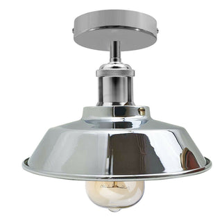 Marin - Indsutrial Chrome Semi-Flush Ceiling Light