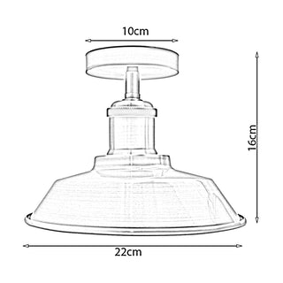 Marin - Indsutrial Chrome Semi-Flush Ceiling Light