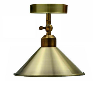 Grego - Semi-Flush Adjustable Round Brushed Gold Ceiling Light