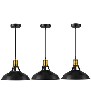 Patterson - 3 Pack Modern Black Round Ceiling Light