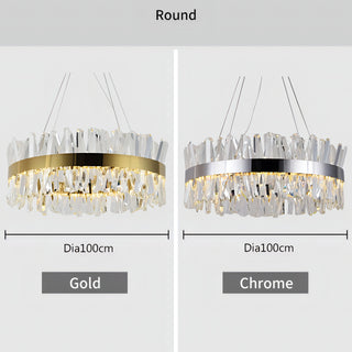 Johan - Up/Down Crystal Glass Round Hanging Ceiling Light Chandelier