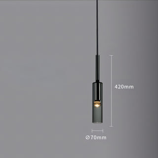 Dariel - Coloured Glass Round Tube Hanging Pendant Ceiling Light