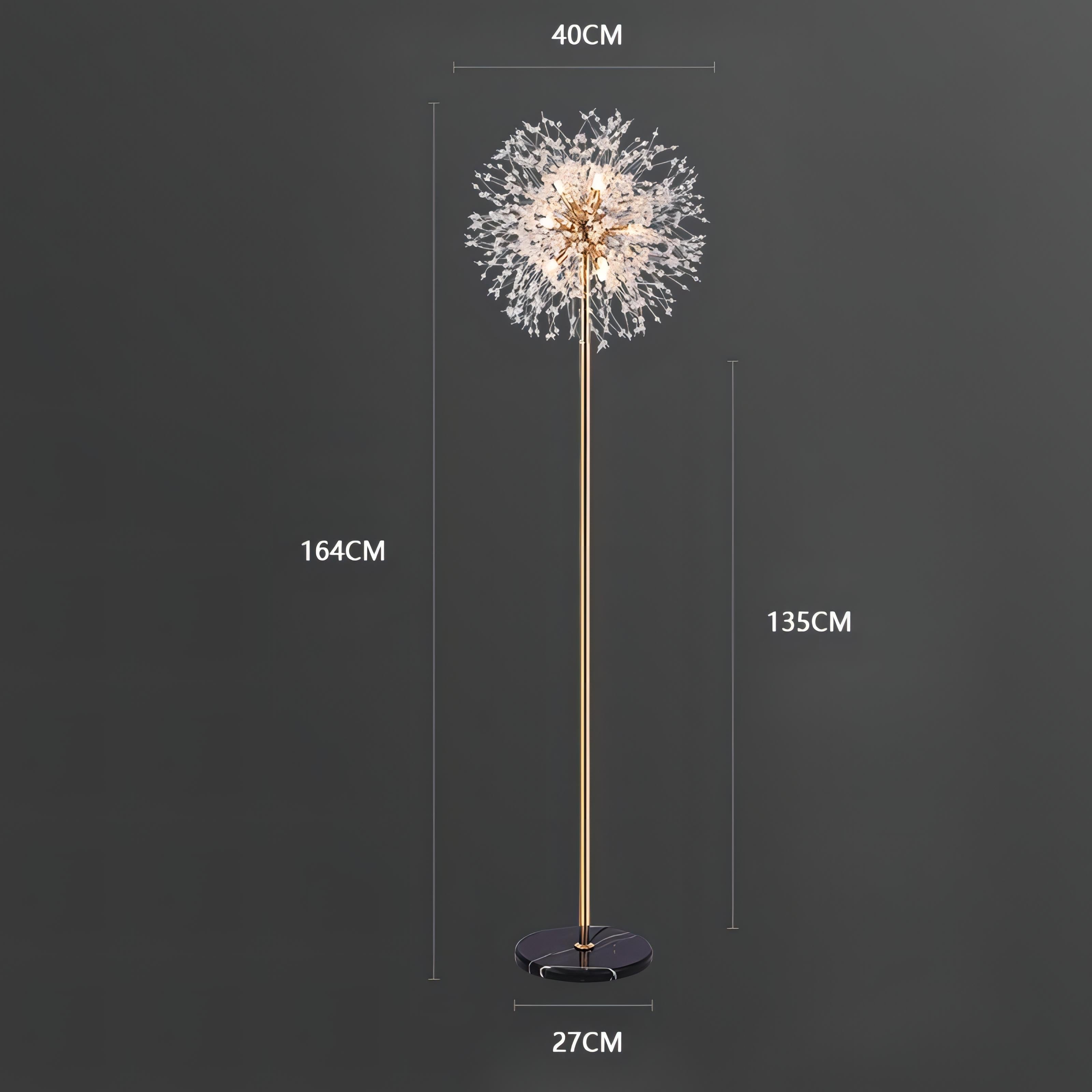 Ilias - Modern Dandelion Crystal Floor Light