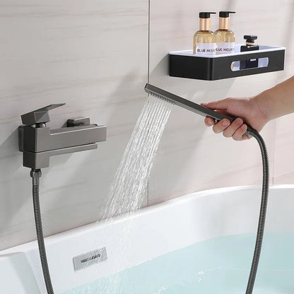 Mosier - Modern Single Handle Bathtub Tap Set with Handheld Shower