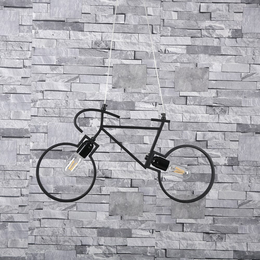 Dorika - Retro Black Bicycle Pendant Ceiling Light