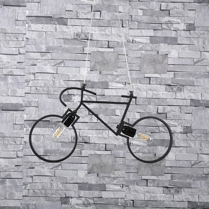 Dorika - Retro Black Bicycle Pendant Ceiling Light