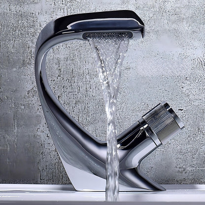 Czar - Modern Hot/Cold Curved Waterfall Basin Tap