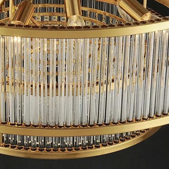 Phrodisia - Retro American Metal Glass Hanging Chandelier