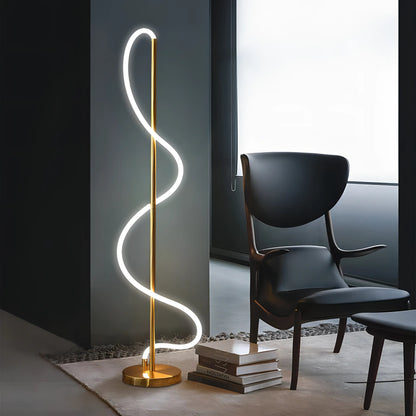 Oliver - Modern LED Swirl Floor Lamp